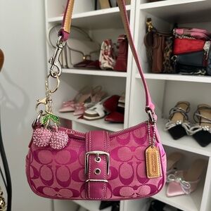 Hot Pink Signature Coach Demi Buckle 🩷